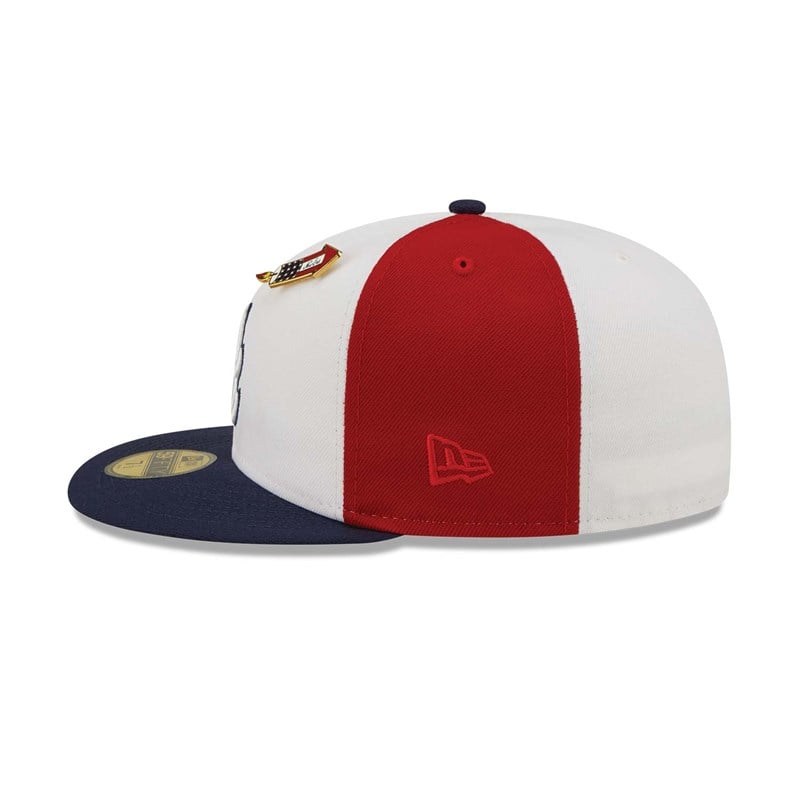 59fifty New Era Atlanta Braves Pinwheel Americana Fitted Gorras Rojos | SK8231756