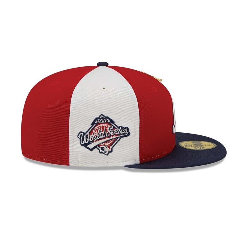 59fifty New Era Atlanta Braves Pinwheel Americana Fitted Gorras Rojos | SK8231756