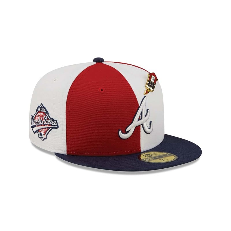 59fifty New Era Atlanta Braves Pinwheel Americana Fitted Gorras Rojos | SK8231756