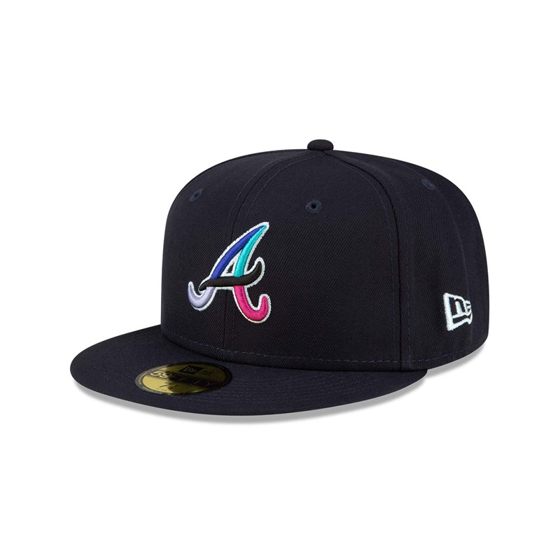 59fifty New Era Atlanta Braves Polarlights Fitted Gorras Azules | MO2196485