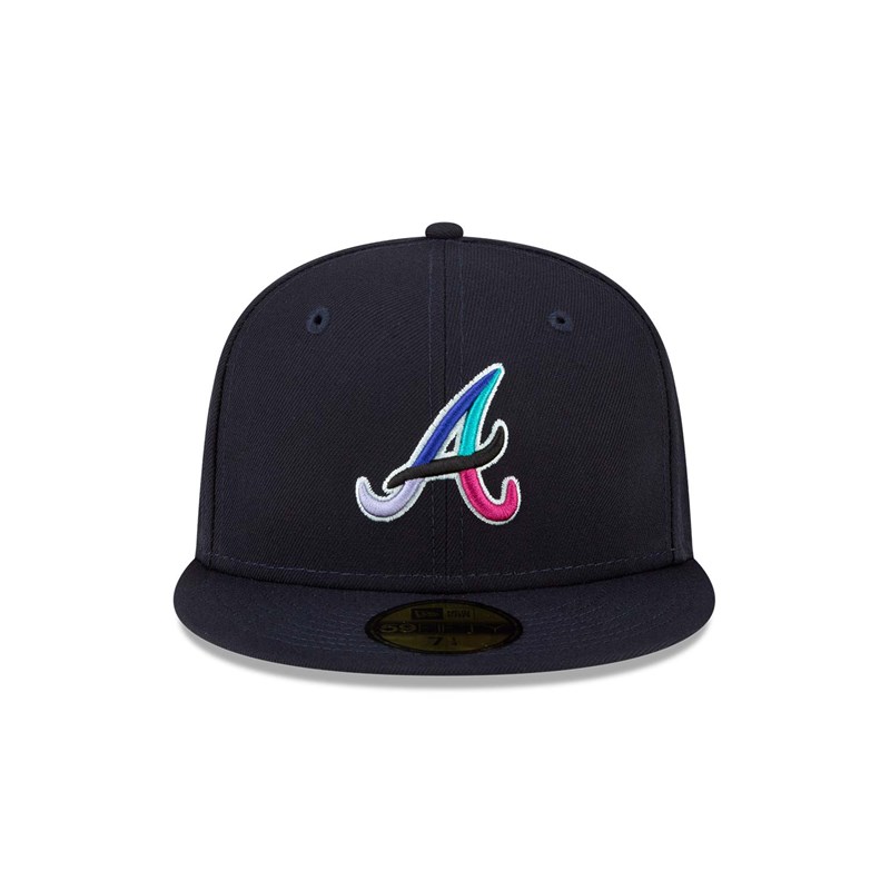 59fifty New Era Atlanta Braves Polarlights Fitted Gorras Azules | MO2196485