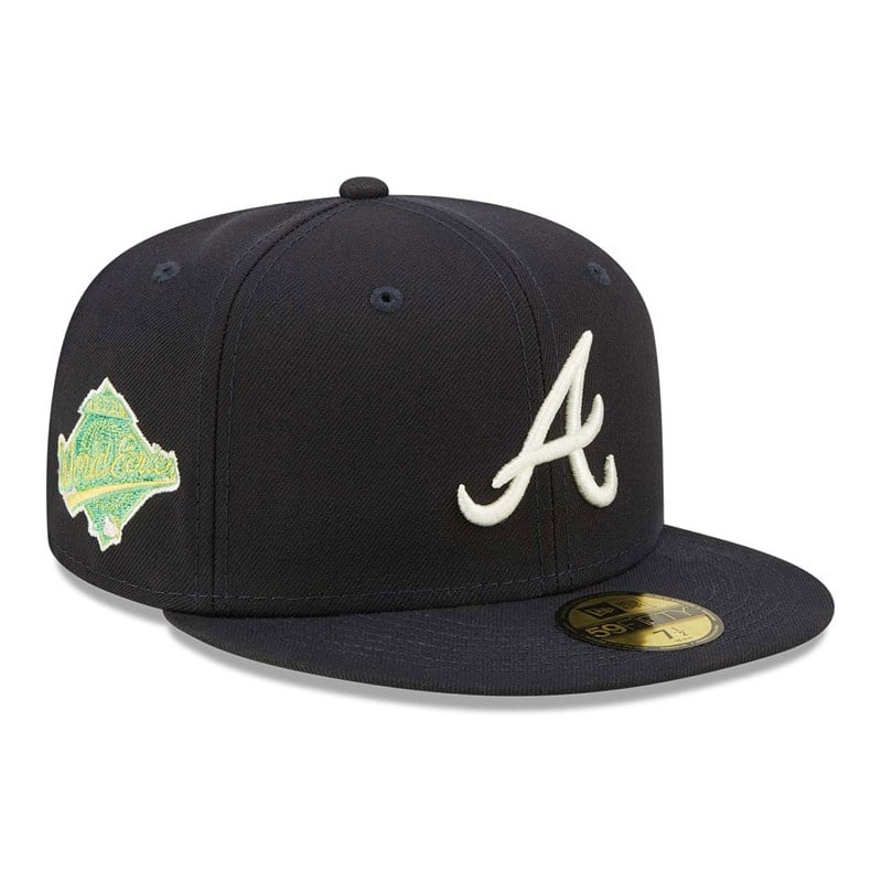 59fifty New Era Atlanta Braves Pop Fitted Gorras Azules | MH6035284