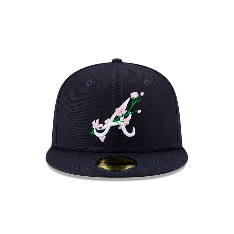 59fifty New Era Atlanta Braves Side Patch Bloom Fitted Gorras Azules | IF8975416