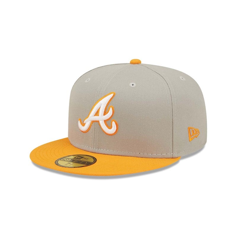 59fifty New Era Atlanta Braves Soda Fitted Gorras Grises | QV4172096