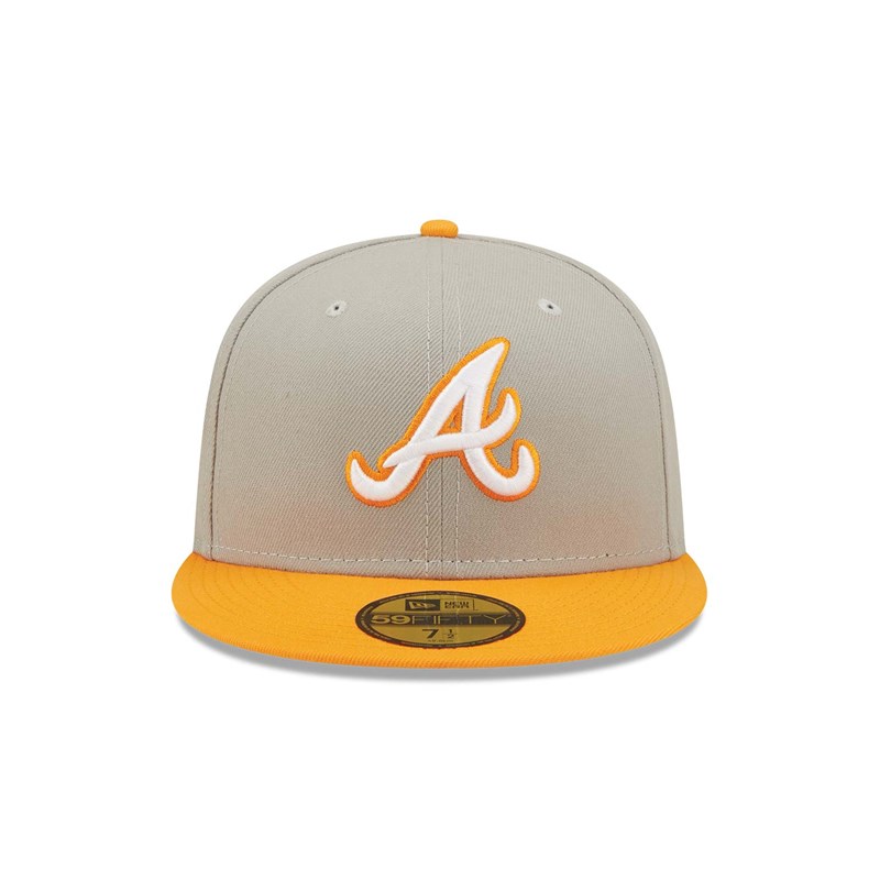 59fifty New Era Atlanta Braves Soda Fitted Gorras Grises | QV4172096