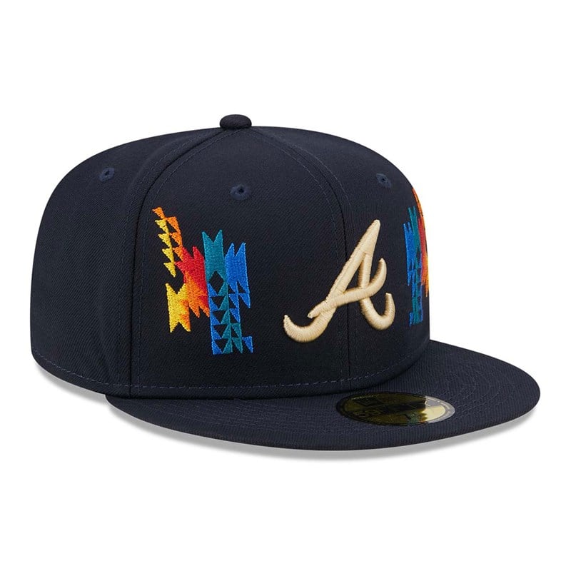 59fifty New Era Atlanta Braves Southwestern Fitted Gorras Azules | KL8032975