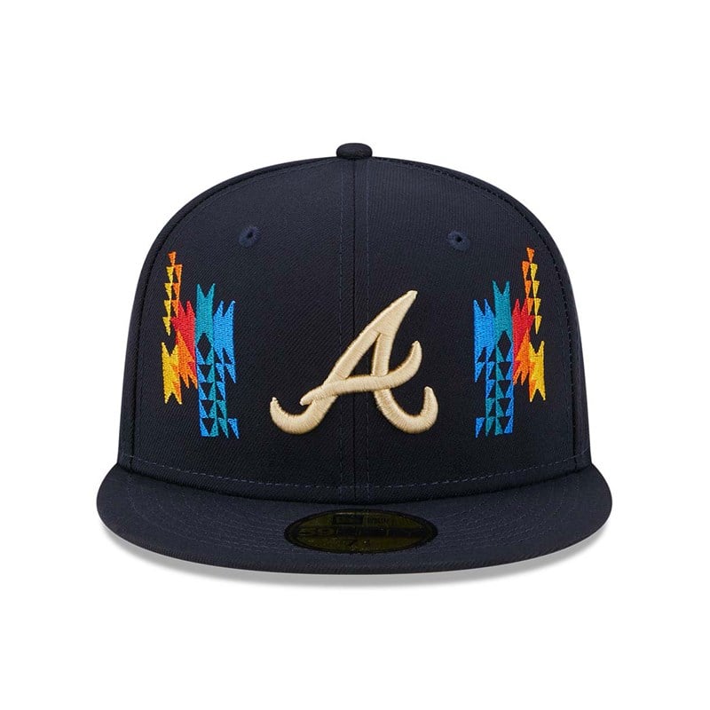 59fifty New Era Atlanta Braves Southwestern Fitted Gorras Azules | KL8032975