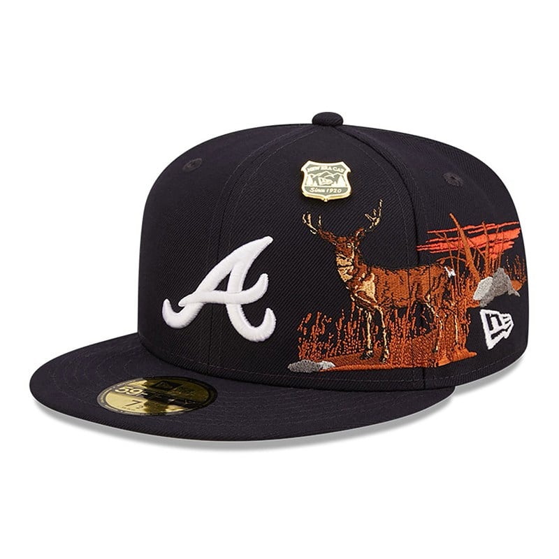 59fifty New Era Atlanta Braves State Park Fitted Gorras Azules | UN7598402