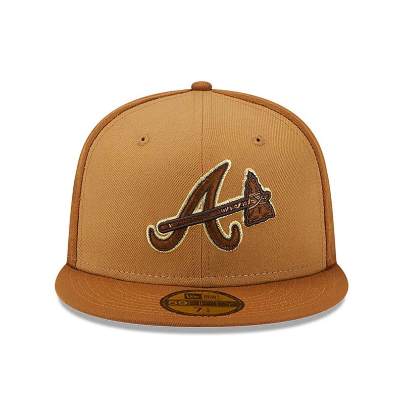 59fifty New Era Atlanta Braves Tri Tone Fitted Gorras Marrom | AU4620813