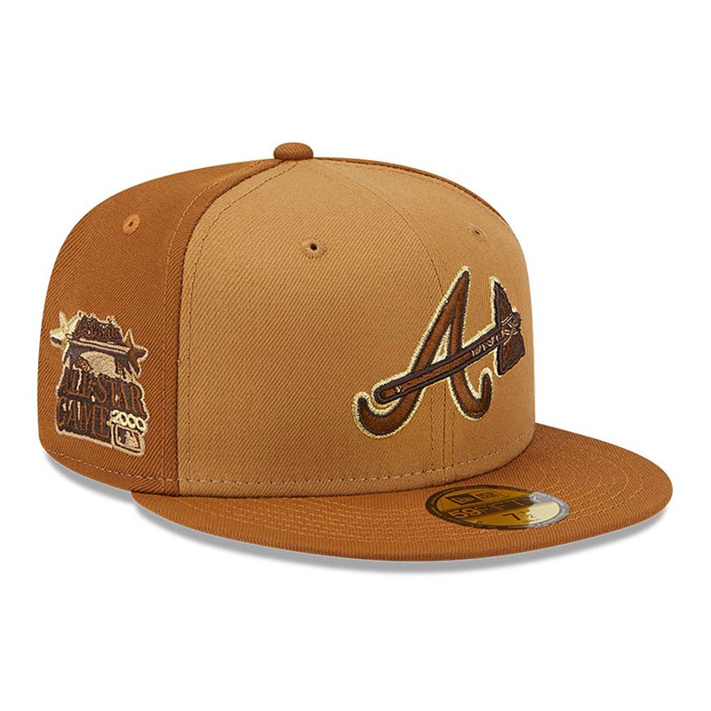 59fifty New Era Atlanta Braves Tri Tone Fitted Gorras Marrom | AU4620813