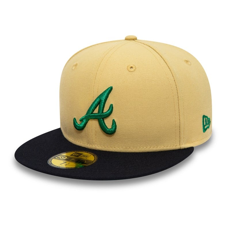 59fifty New Era Atlanta Braves Vegas Patch Gorras Amarillos | RQ5634201