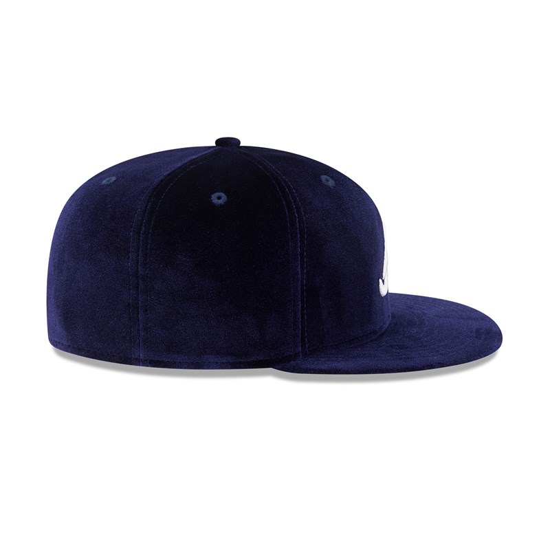 59fifty New Era Atlanta Braves Velvet Fitted Gorras Azules | CZ3026915