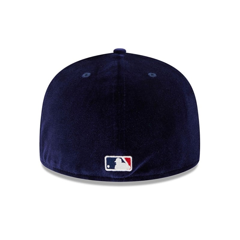 59fifty New Era Atlanta Braves Velvet Fitted Gorras Azules | CZ3026915