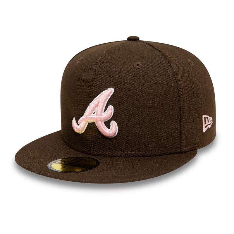 59fifty New Era Atlanta Braves Walnut And Gorras Marrom | RJ1859746