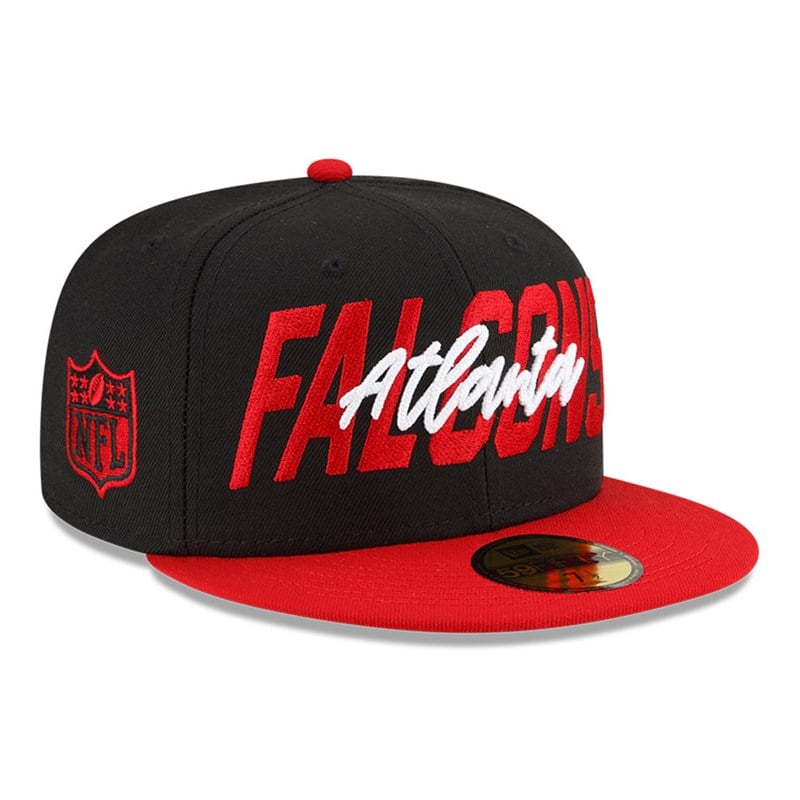 59fifty New Era Atlanta Falcons NFL Draft Fitted Gorras Negros | AT9317284