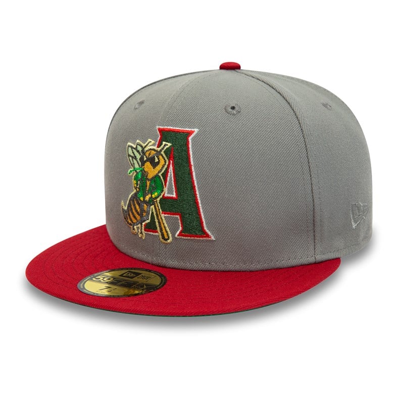 59fifty New Era Augusta Jackets Milb Fitted Gorras Grises | NI2475086