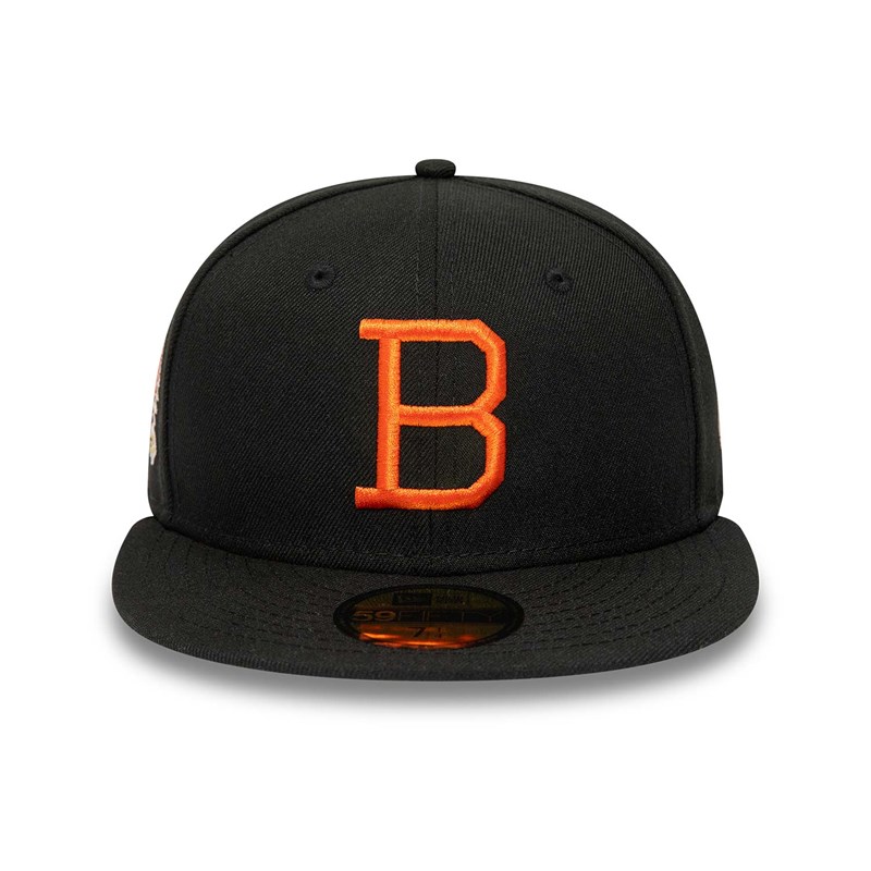 59fifty New Era Baltimore Orioles 50th Anniversary Fitted Gorras Negros | PL1975406