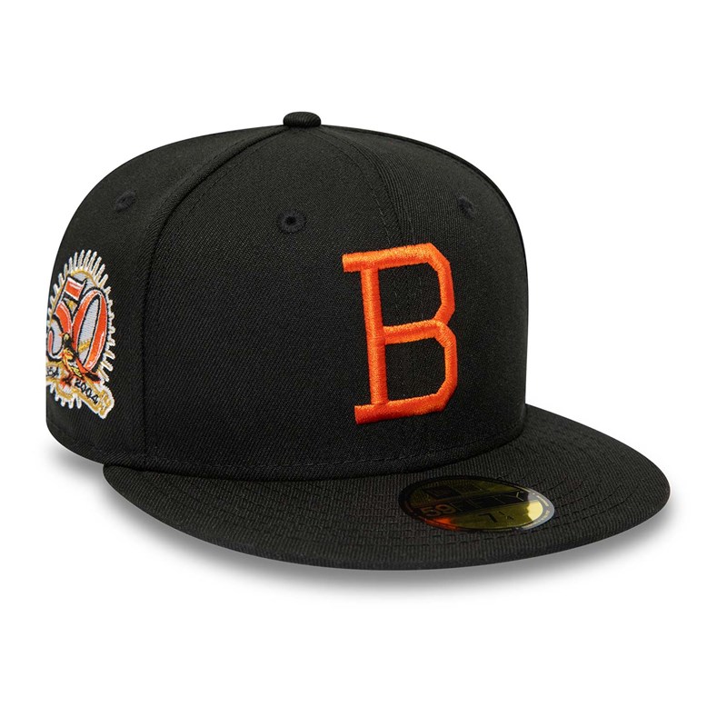 59fifty New Era Baltimore Orioles 50th Anniversary Fitted Gorras Negros | PL1975406