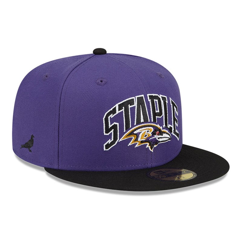 59fifty New Era Baltimore Ravens X Staple Fitted Gorras Morados | RT9308752