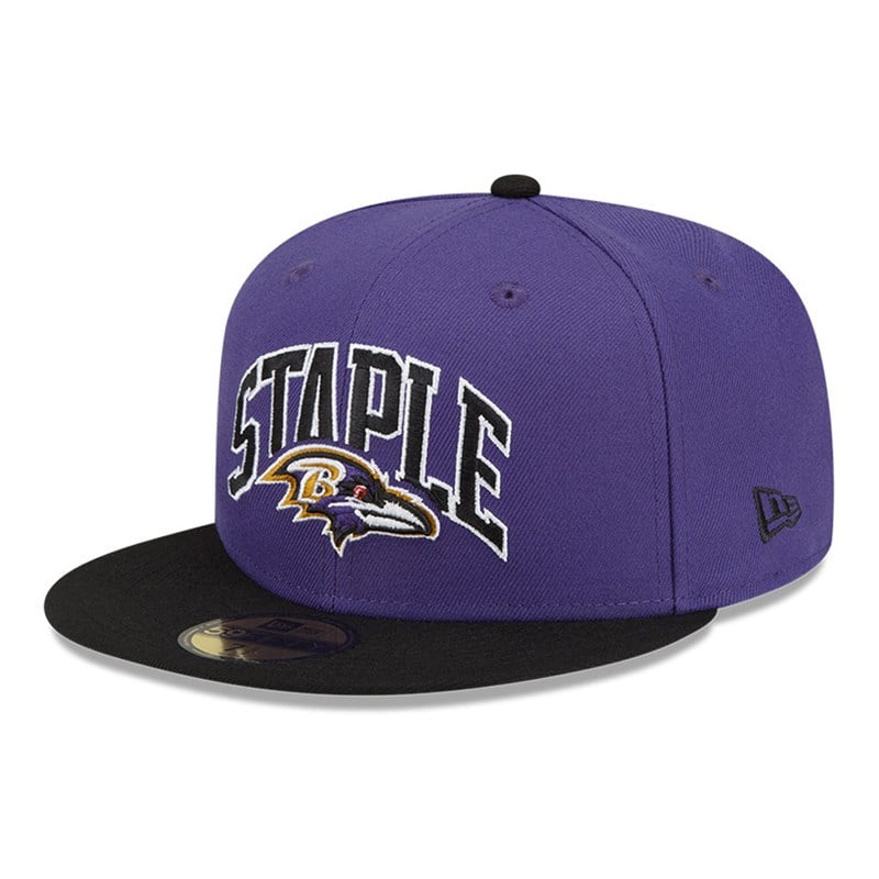 59fifty New Era Baltimore Ravens X Staple Fitted Gorras Morados | RT9308752