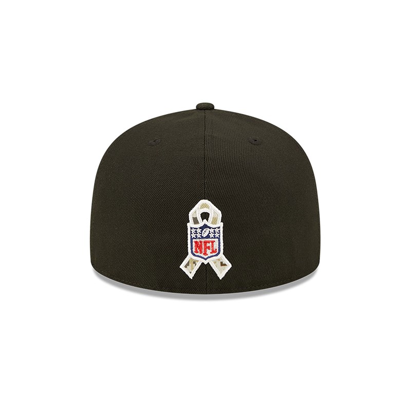 59fifty New Era Bay Packers NFL Salute To Service Fitted Gorras Negros | NH7346810