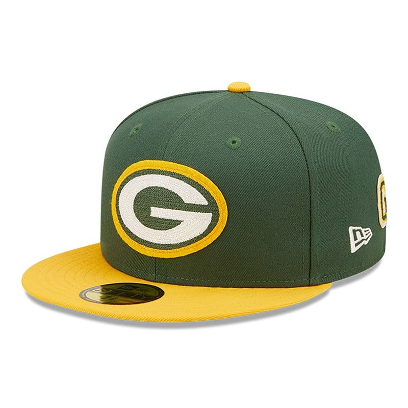 59fifty New Era Bay Packers Ne Letterman Fitted Gorras Verdes | VP3748012