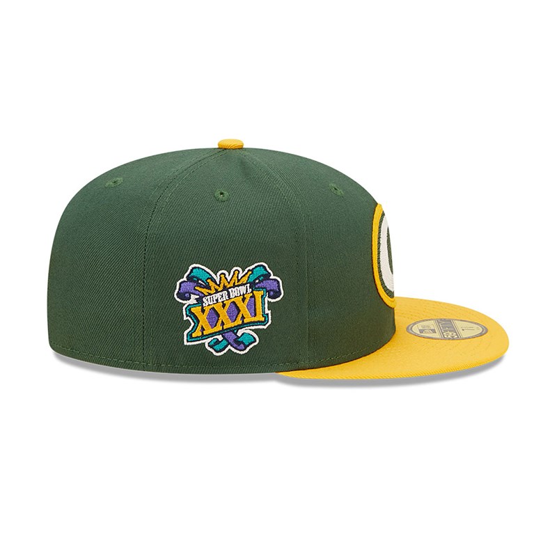 59fifty New Era Bay Packers Ne Letterman Fitted Gorras Verdes | VP3748012