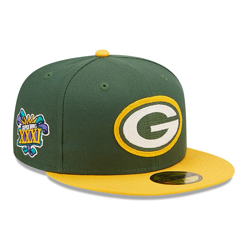 59fifty New Era Bay Packers Ne Letterman Fitted Gorras Verdes | VP3748012