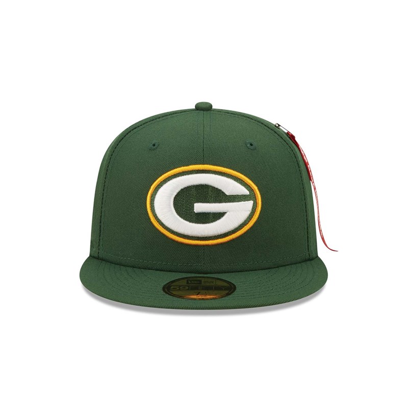 59fifty New Era Bay Packers X Alpha Industries Fitted Gorras Verdes | ZU8169254