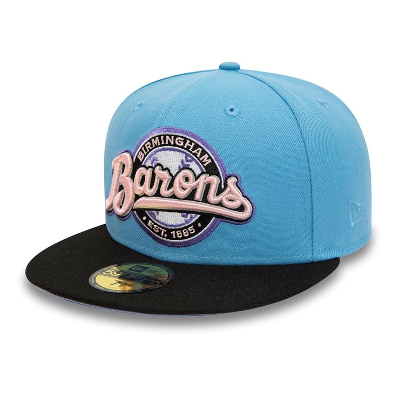 59fifty New Era Birmingham Barons Milb Fitted Gorras Azules | TA3047218