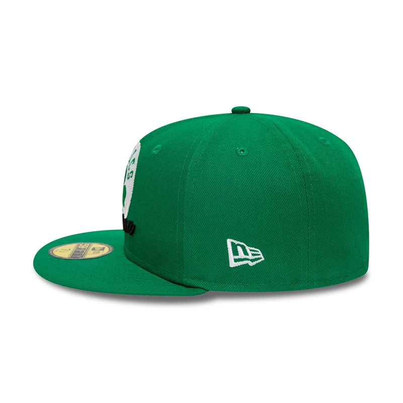 59fifty New Era Boston Celtics Dual Logo Fitted Gorras Verdes | DO7530482