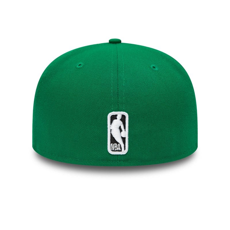 59fifty New Era Boston Celtics Dual Logo Fitted Gorras Verdes | DO7530482