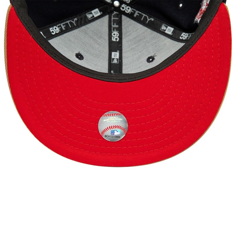 59fifty New Era Boston Sox Fall Colours Contrast Visor Fitted Gorras Azules | YM0468913