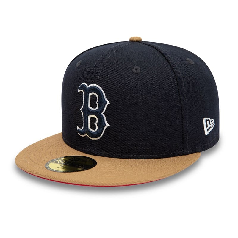 59fifty New Era Boston Sox Fall Colours Contrast Visor Fitted Gorras Azules | YM0468913