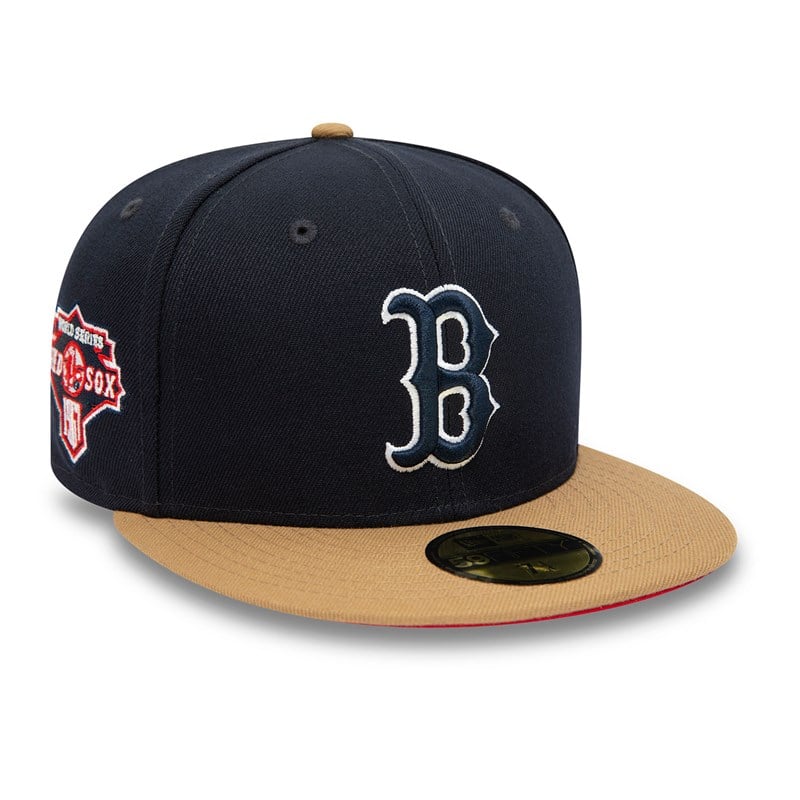 59fifty New Era Boston Sox Fall Colours Contrast Visor Fitted Gorras Azules | YM0468913