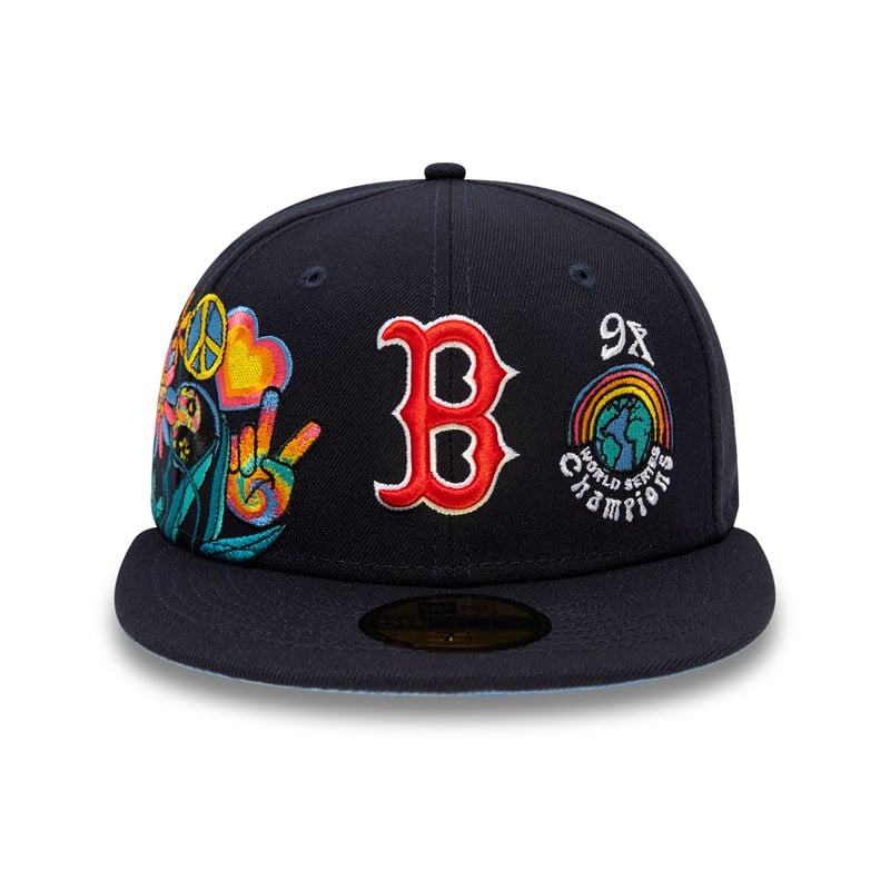 59fifty New Era Boston Sox Groovy Fitted Gorras Azules | TH3418056