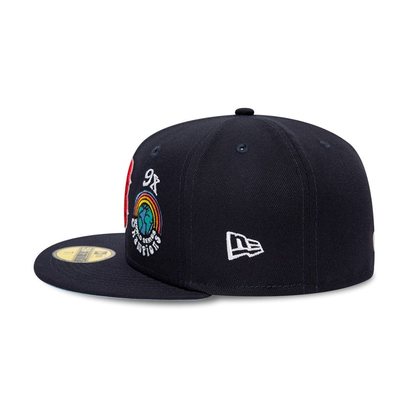 59fifty New Era Boston Sox Groovy Fitted Gorras Azules | TH3418056