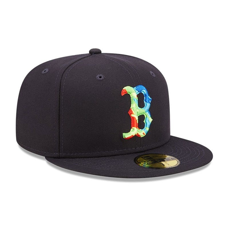 59fifty New Era Boston Sox Infrared Fitted Gorras Azules | PW0971528