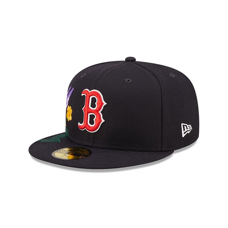 59fifty New Era Boston Sox MLB Blooming Fitted Gorras Azules | OH5083149