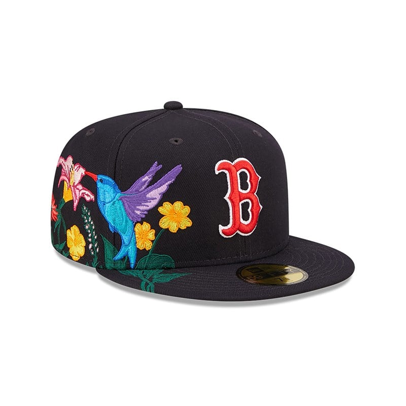 59fifty New Era Boston Sox MLB Blooming Fitted Gorras Azules | OH5083149