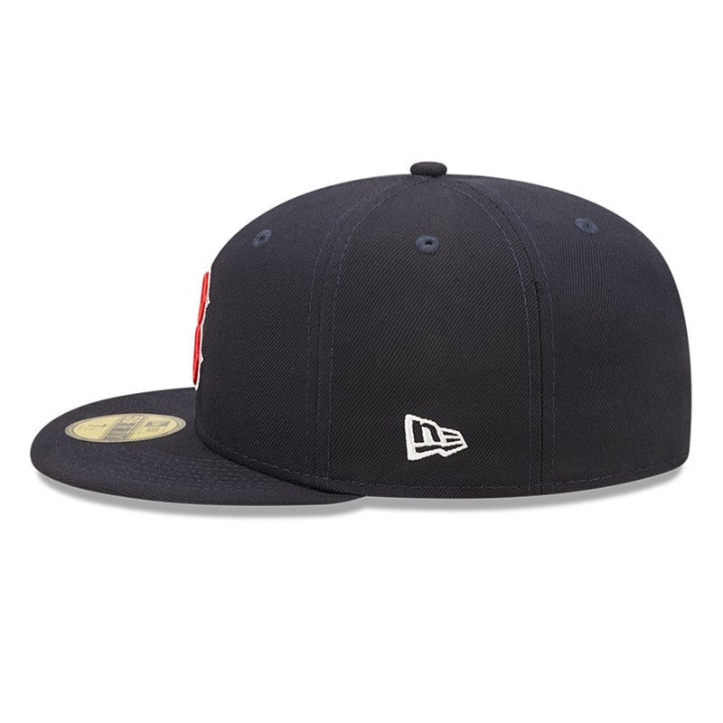 59fifty New Era Boston Sox MLB Side Split Fitted Gorras Azules | HJ4572109