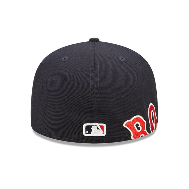 59fifty New Era Boston Sox MLB Side Split Fitted Gorras Azules | HJ4572109