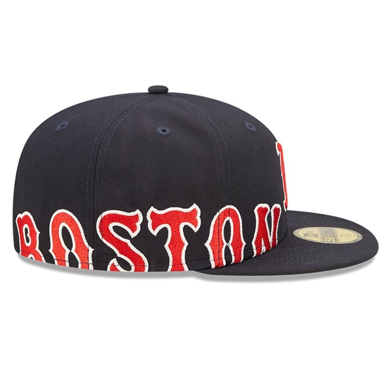 59fifty New Era Boston Sox MLB Side Split Fitted Gorras Azules | HJ4572109