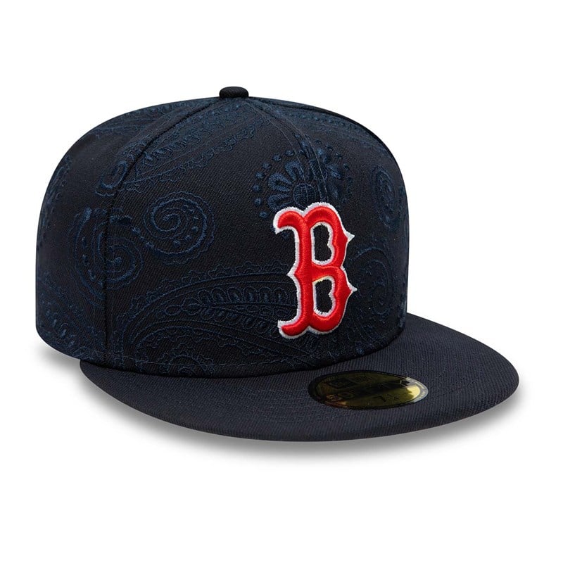 59fifty New Era Boston Sox MLB Swirl Fitted Gorras Azules | SM3604592