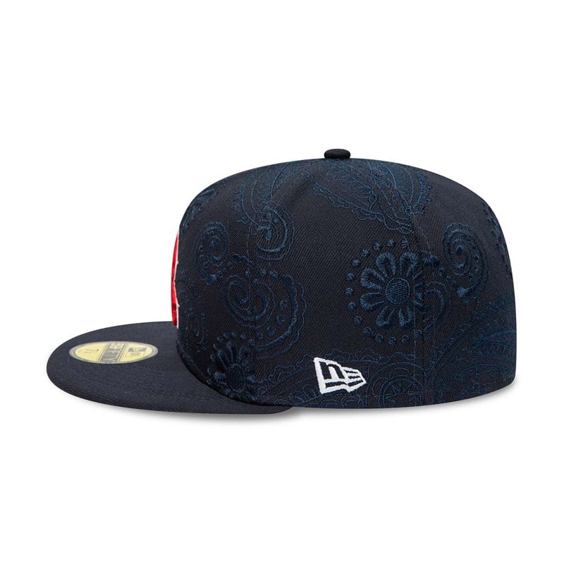 59fifty New Era Boston Sox MLB Swirl Fitted Gorras Azules | SM3604592