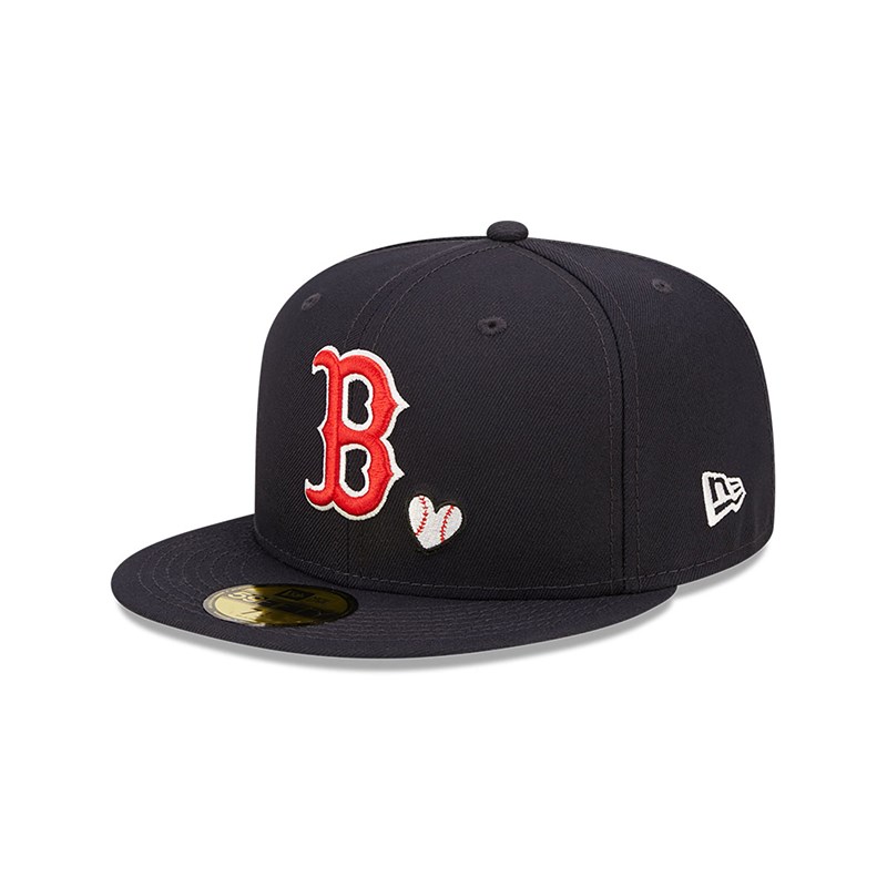 59fifty New Era Boston Sox MLB Team Heart Fitted Gorras Azules | MP5163789