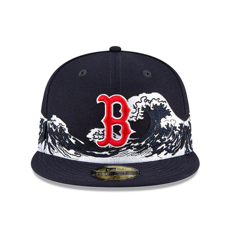 59fifty New Era Boston Sox MLB Wave Fitted Gorras Azules | IN4910732