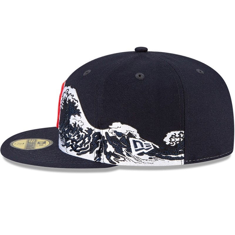 59fifty New Era Boston Sox MLB Wave Fitted Gorras Azules | IN4910732