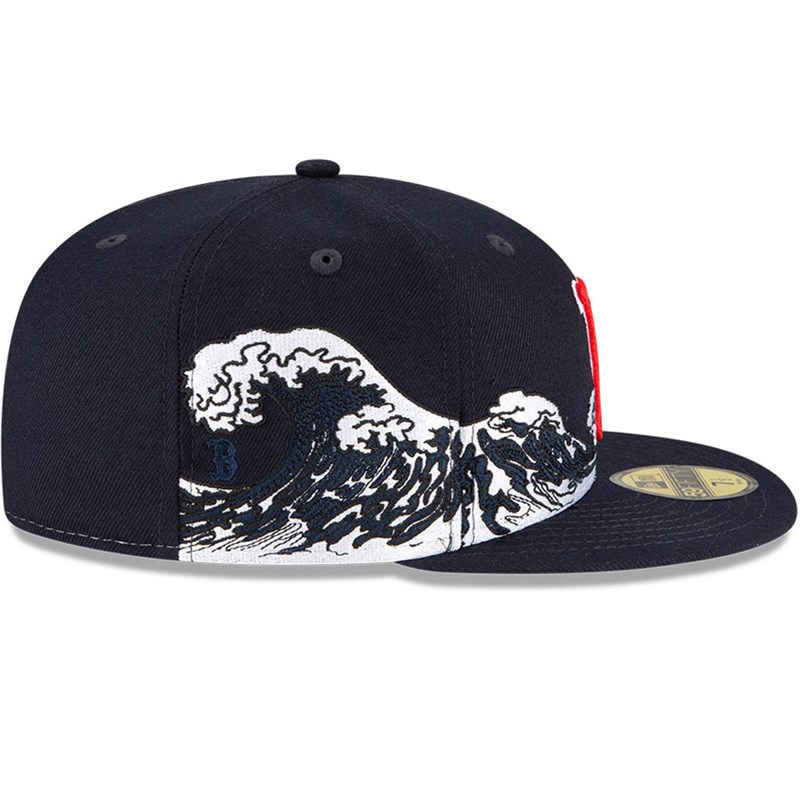 59fifty New Era Boston Sox MLB Wave Fitted Gorras Azules | IN4910732