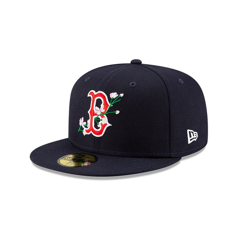 59fifty New Era Boston Sox Side Patch Bloom Fitted Gorras Azules | PT6084729